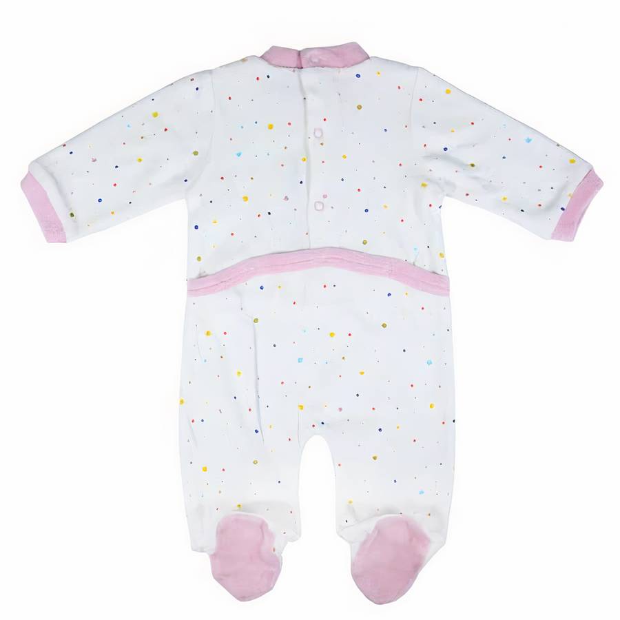 Barboteuse à manches longues Snoopy Rose pour Bébé – Image 3