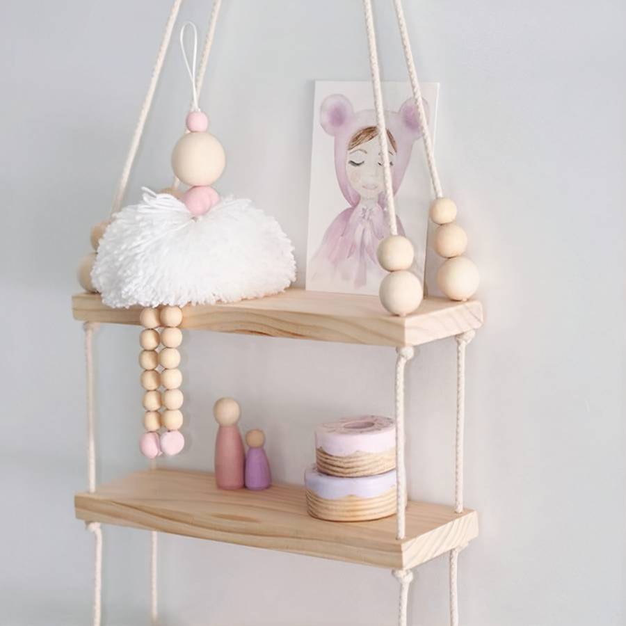 Décoration murale en perle de bois – Image 3