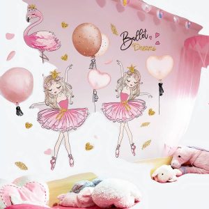 Autocollants muraux à motifs de danseuse de ballet
