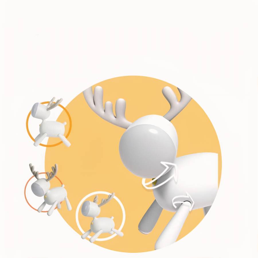 Veilleuse en forme de cerf pour chambre de bébé – Image 3