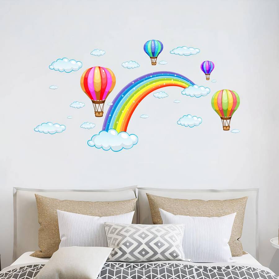 Autocollants muraux en forme de ballon d’air chaud et de nuage – Image 5