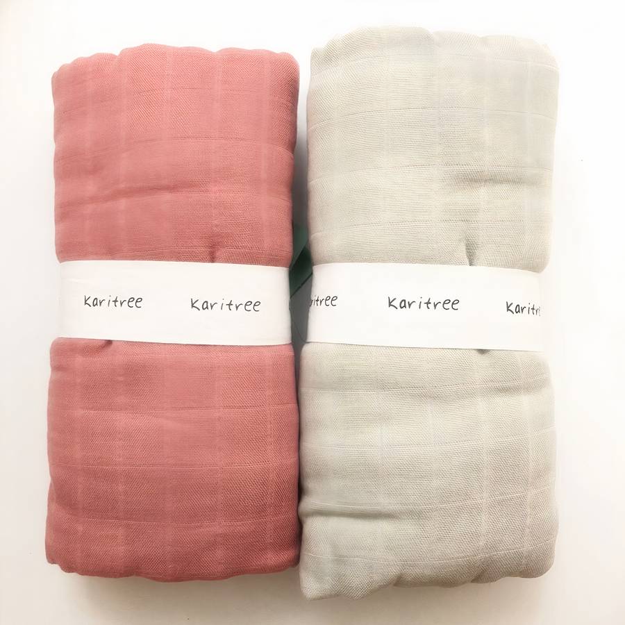 Couverture en mousseline de coton et bambou pour bébé – Image 3