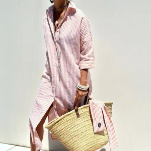 Carly™ | Robe Chemise élégante à rayures