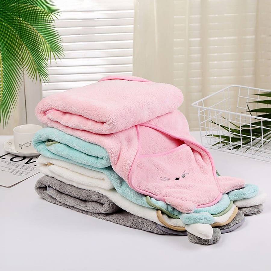 Serviette de bain avec jolis motifs de dessins animés pour bébé – Image 4