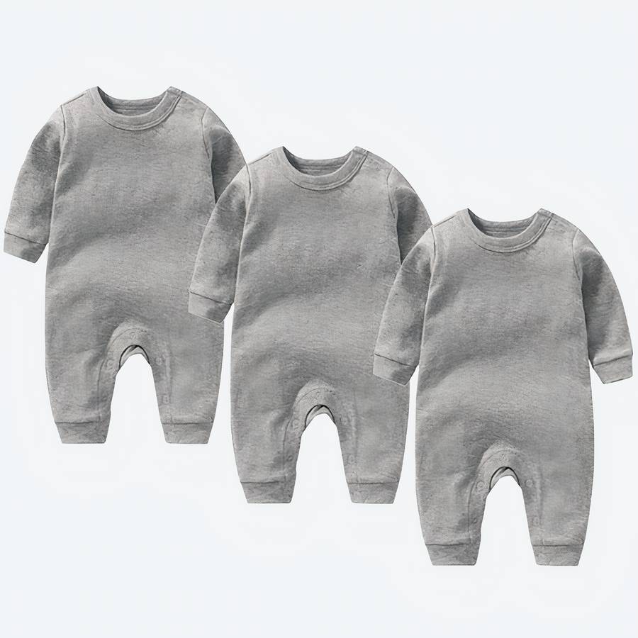 Barboteuse en coton doux à manche longue