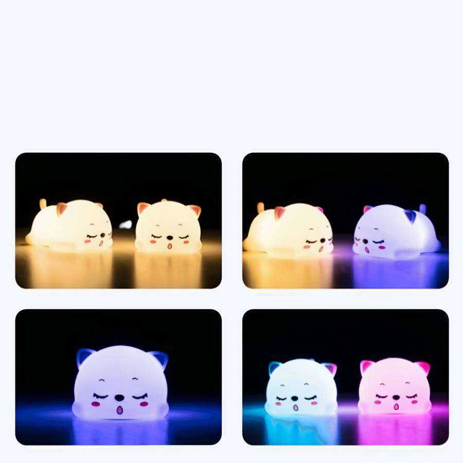 Lampe LED colorée en silicone avec capteur tactile – Image 3