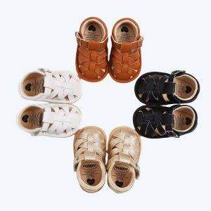 Sandales en cuir souple pour bébés