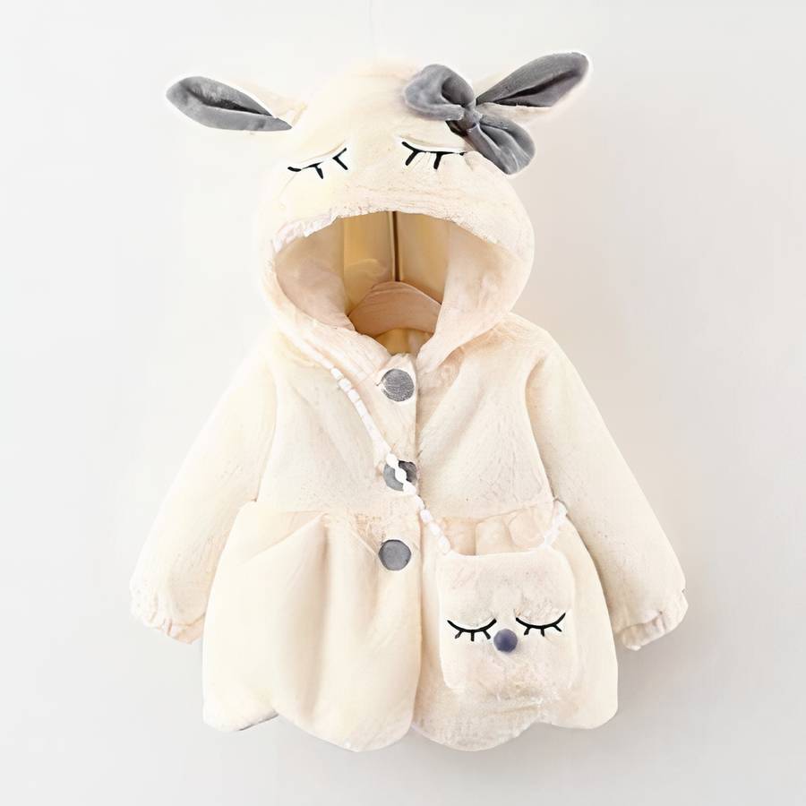 Manteau en peluche avec oreilles de lapin pour bébés – Image 5