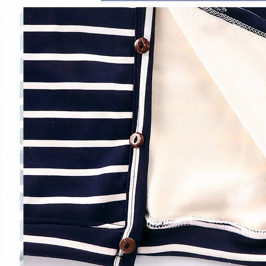 Manteau à capuche rayé pour bébés – Image 4
