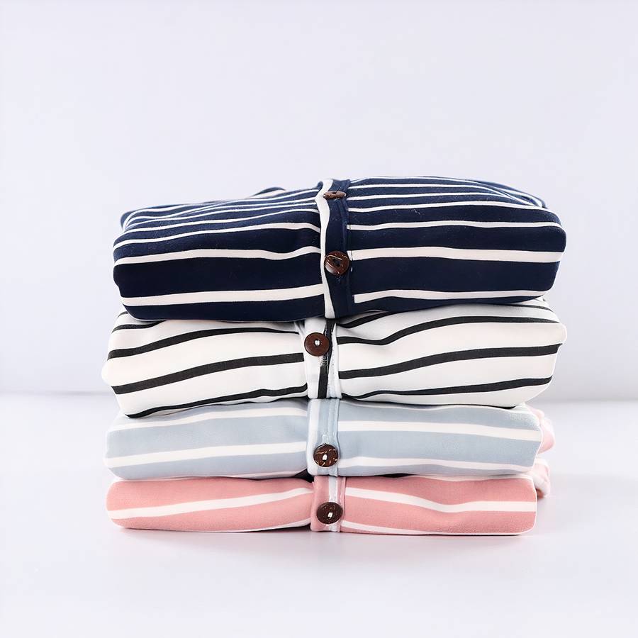 Manteau à capuche rayé pour bébés – Image 3