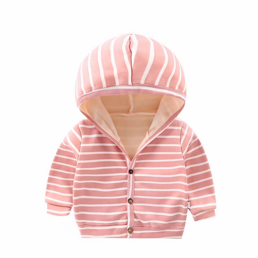 Manteau à capuche rayé pour bébés – Image 8