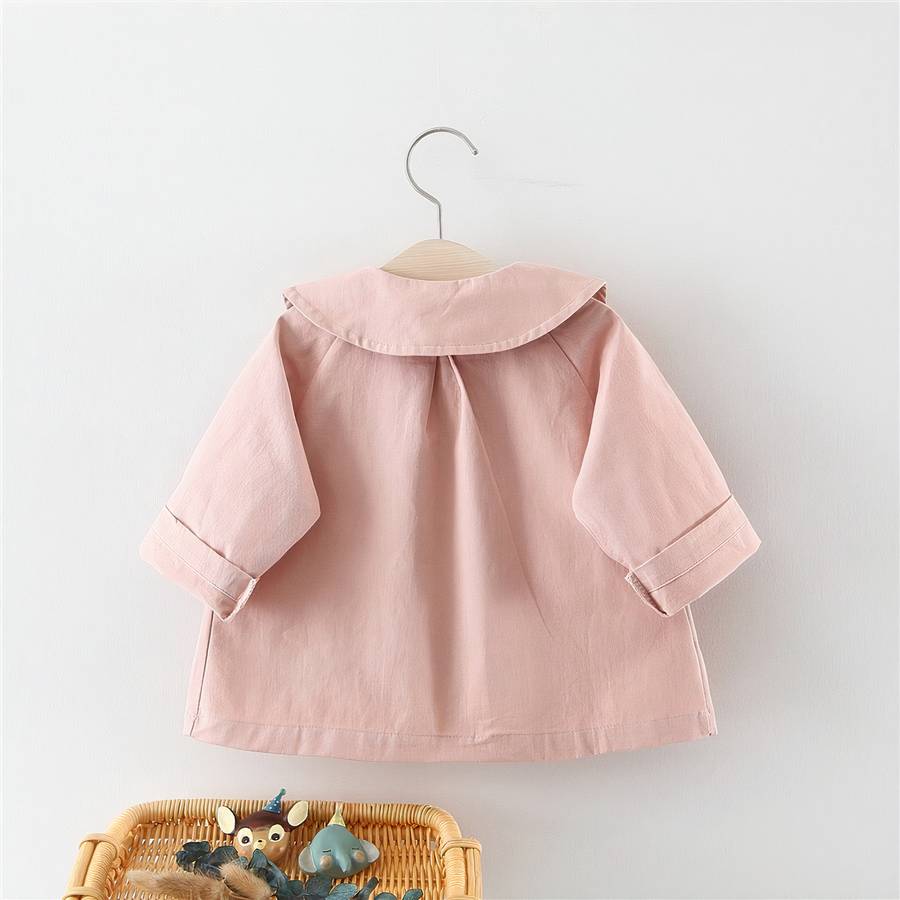 Manteau d’hiver avec nœud à carreau pour bébé – Image 3