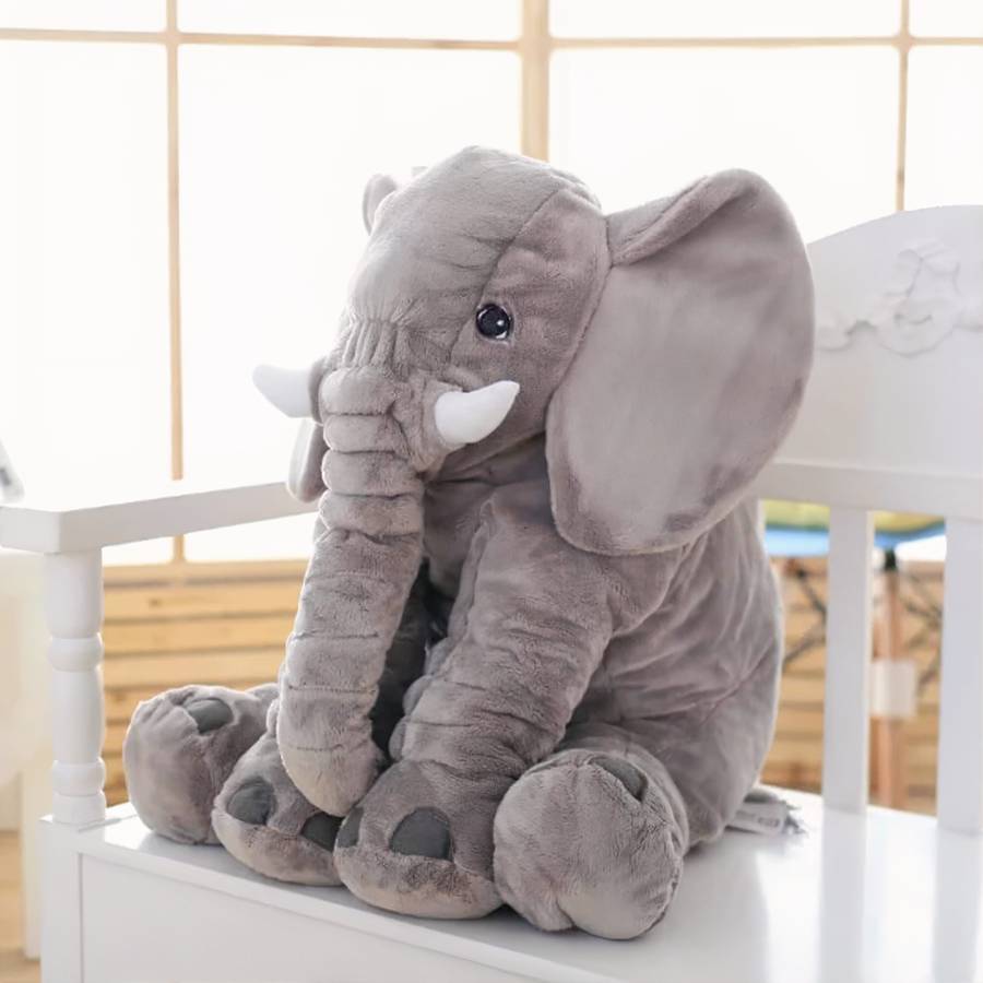 Peluche oreiller pour bébé en forme d’éléphant – Image 9