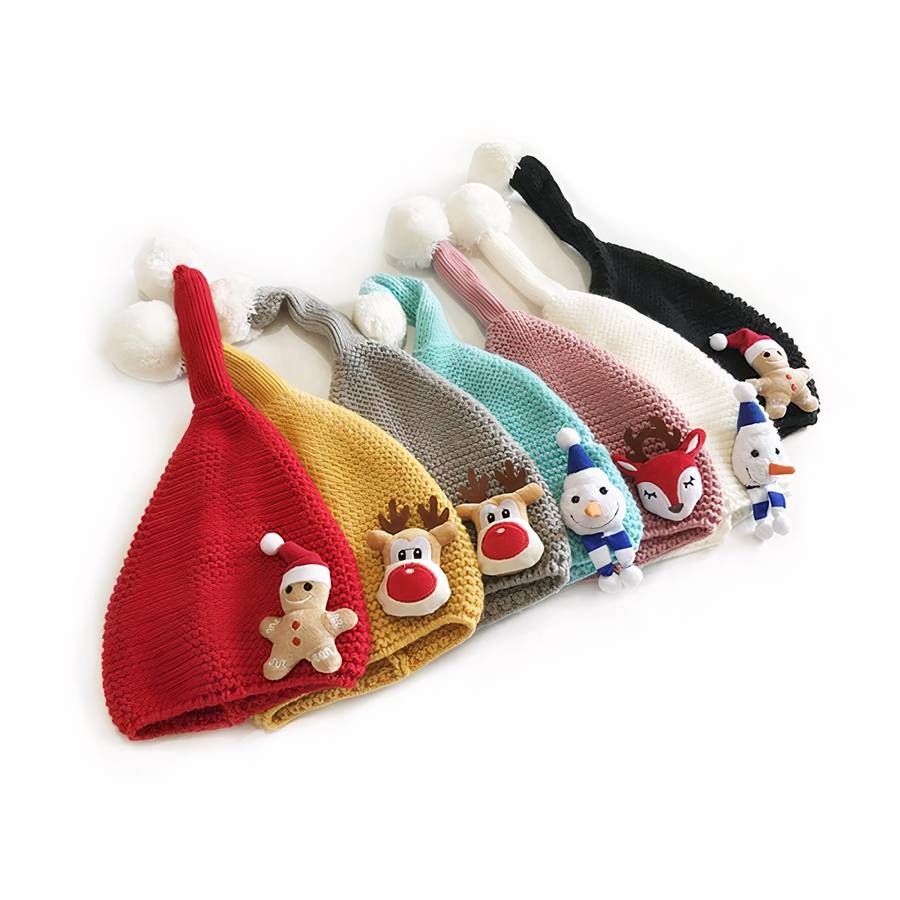 Bonnet de noël en tricot pour bébé fille et garçon – Image 4