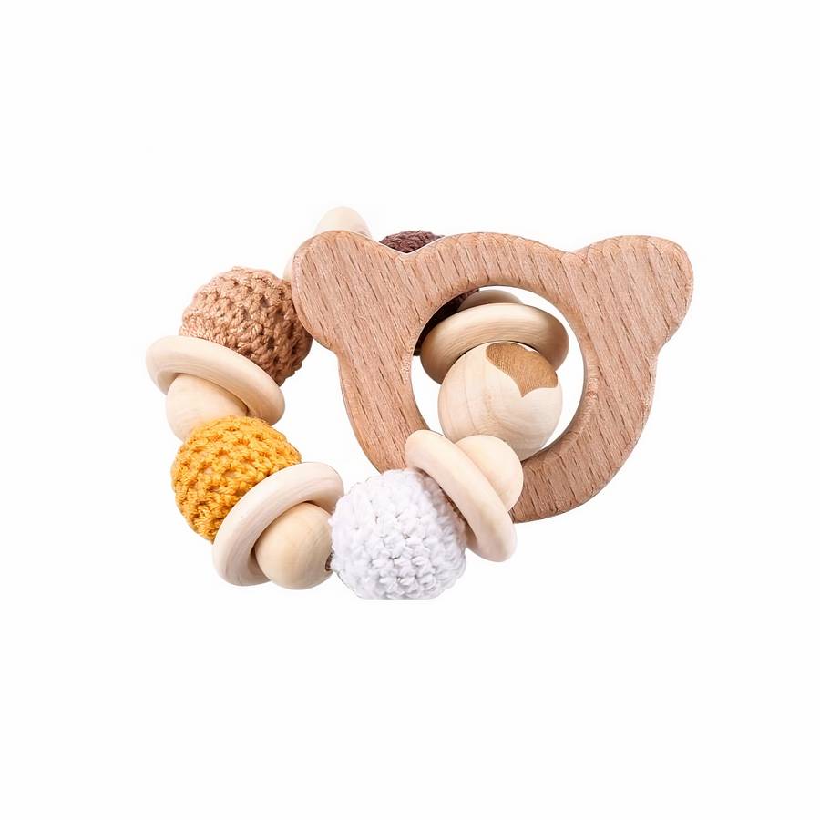 Bracelet hochet en bois pour bébé – Image 7
