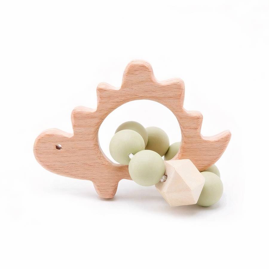 Bracelet hochet en bois pour bébé – Image 9