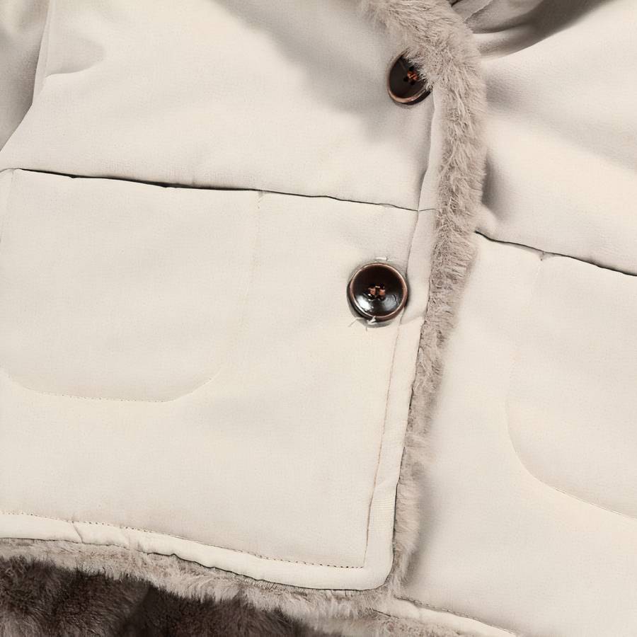 Manteau épais chaud en velours à capuche motif oreille d’ours – Image 8