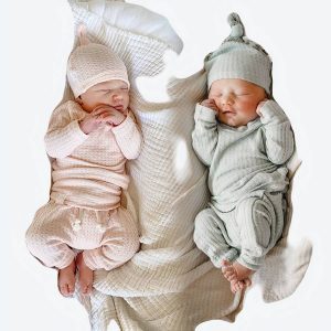 Ensemble vêtement en coton unisexe 3 pièces