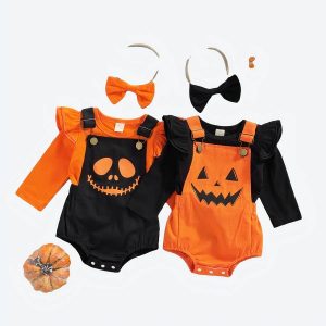 Déguisement halloween bébé fille motif citrouille