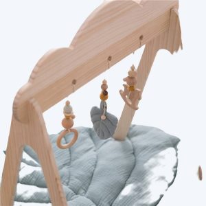 Tapis de parc nordique en forme de feuille en coton doux pour bébé