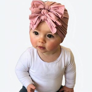 Turban en coton avec petits nœuds pour petites filles