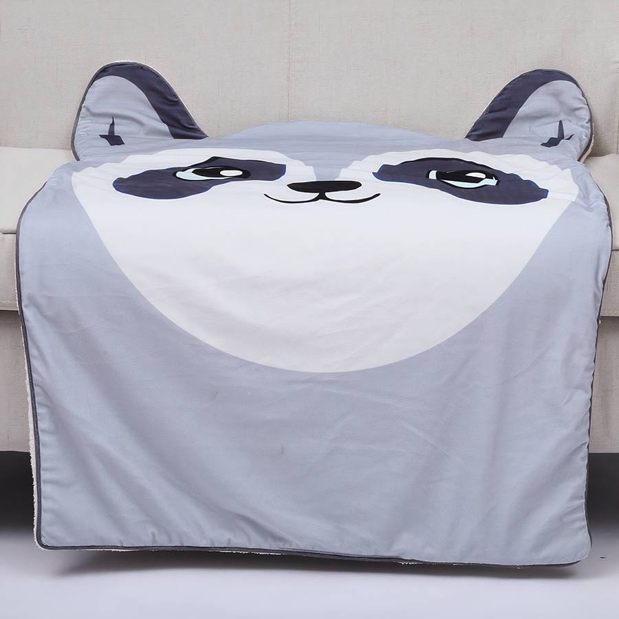 Jolie couverture chaude et douce en forme de raton laveur pour bébé – Image 3