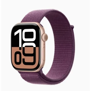 Apple Watch S10 Alu Rose Or 46mm GPS+Cellulaire Sports Prune (MWY83QF/A)