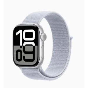 Apple Watch S10 Alu Argent 42mm GPS+Cellulaire Sport Bleu Nuage (MWX53QF/A)