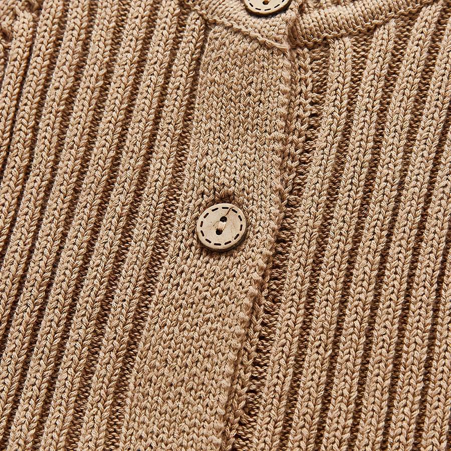 Barboteuse à manches longues tissu côtelé pour bébé – Image 6