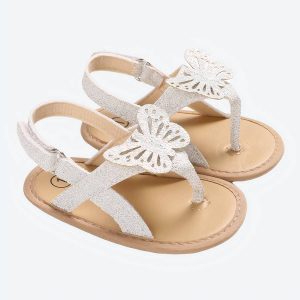 Sandales à paillettes détail papillon pour bébé fille