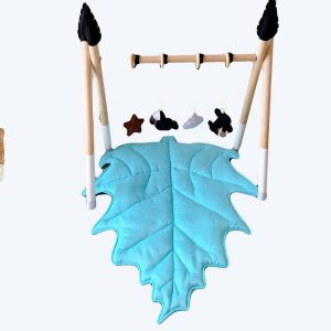Tapis de sol en coton en forme de belle et grande feuille pour bébé