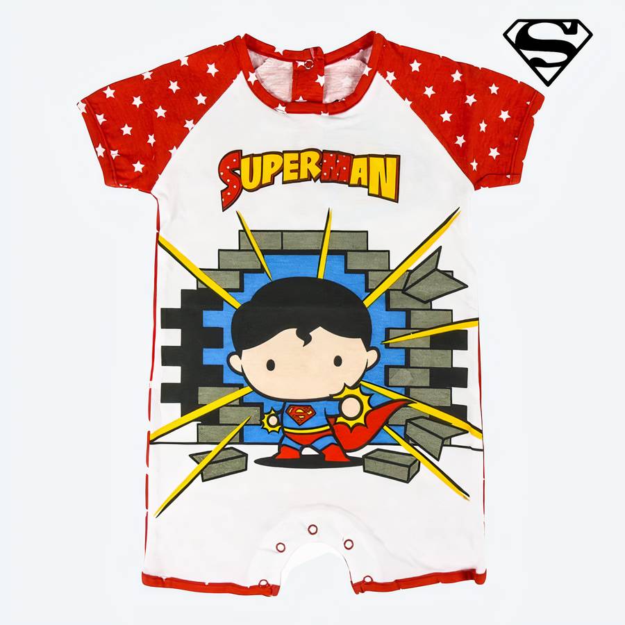 Barboteuse à manches courtes Superman pour bébé – Image 2