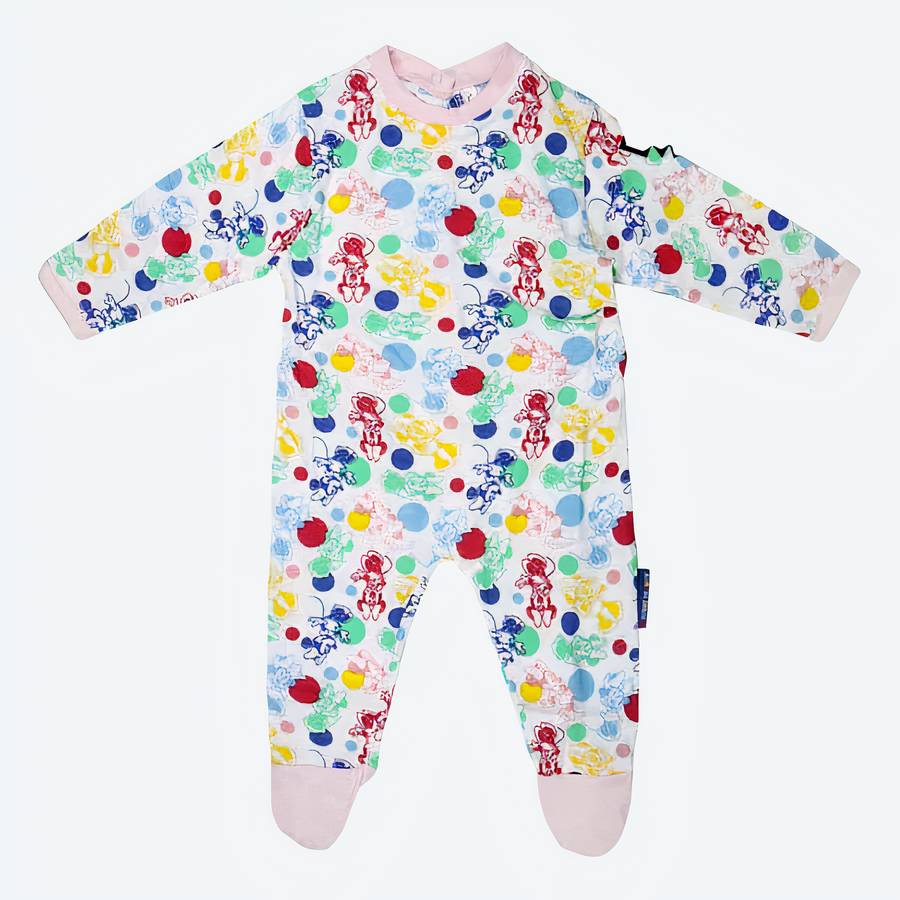 Barboteuse à manches longues Minnie Mouse blanc pour bébé – Image 2