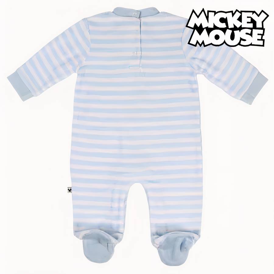 Barboteuse à manches longues pour bébé Mickey Mouse Gris Blanc – Image 3