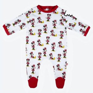 Barboteuse manches Longues à motif Minnie Mouse pour Bébé