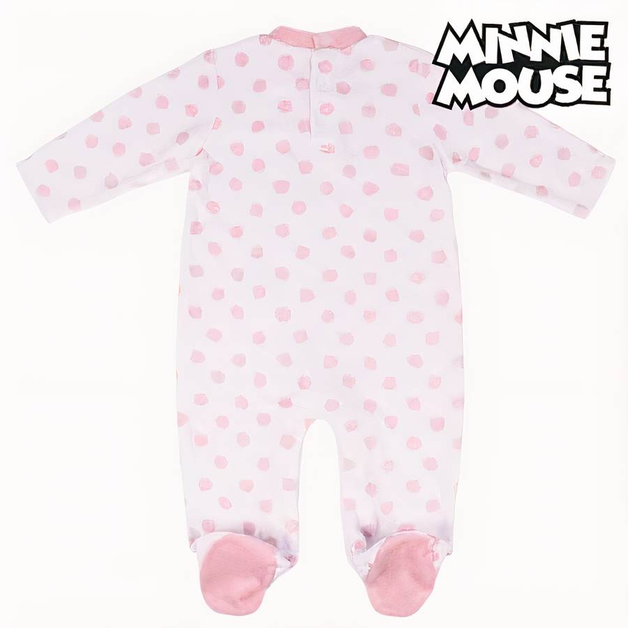 Barboteuse manches longues pour fille Minnie Mouse rose – Image 4