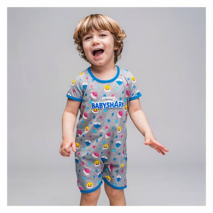 Barboteuse à manches courtes baby shark – Image 4