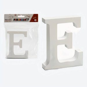 Lettre E décorative en bois