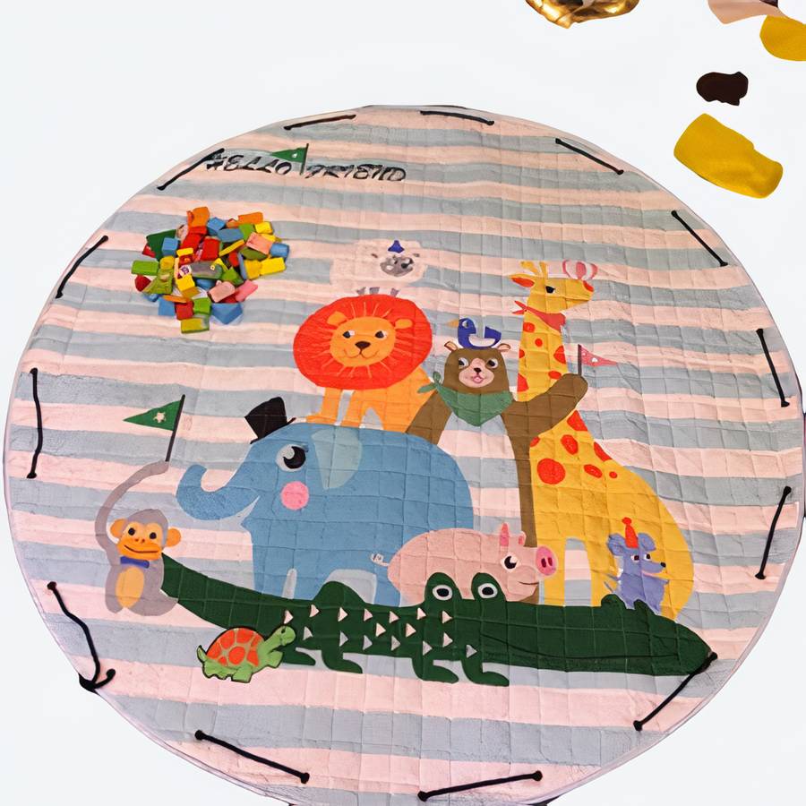 Tapis de sol bébé avec animaux de la savane – Image 3
