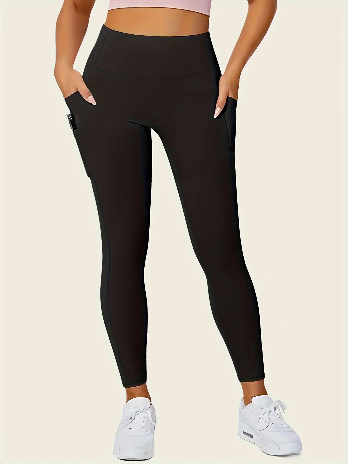 Leggings Slim taille haute sans couture avec poches latérales, vêtements de sport – Image 8