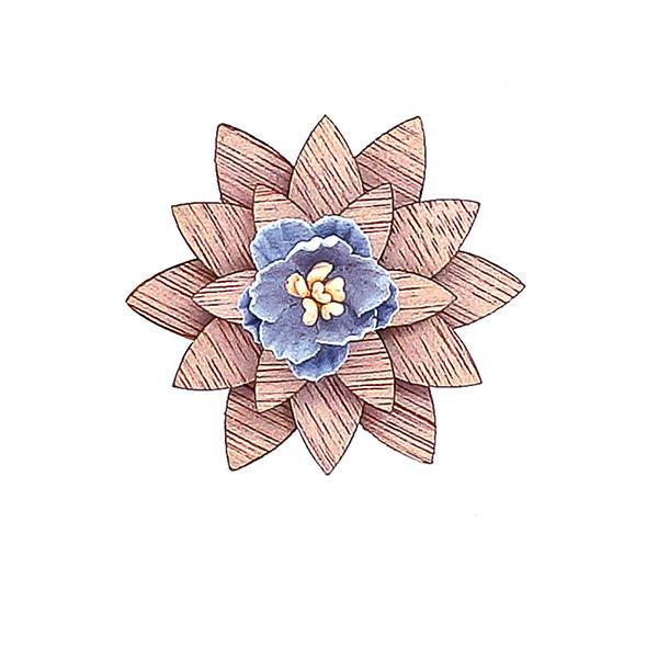 Broche de costume - Acacia Bleu – Image 2