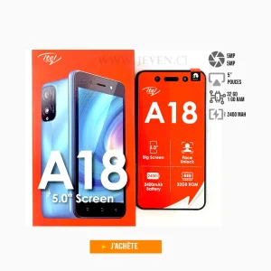 iTel A18 - 1Go 32Go- 5MP/5MP- Dual Sim 4G- 5"