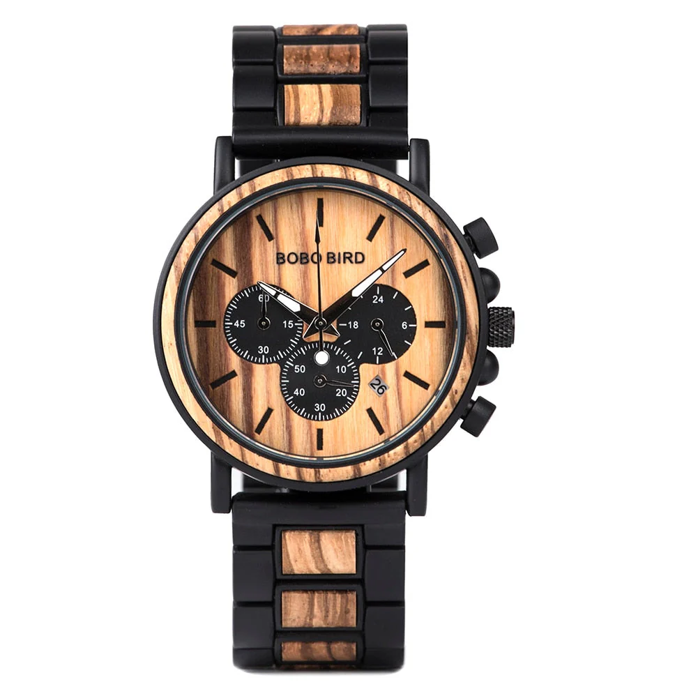 Montre en Bois homme - Fusion Black – Image 4