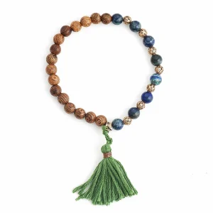 Bracelet en Bois et Pierres "Charm"