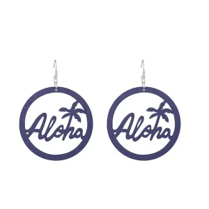 Boucles d'Oreilles en Bois Aloha