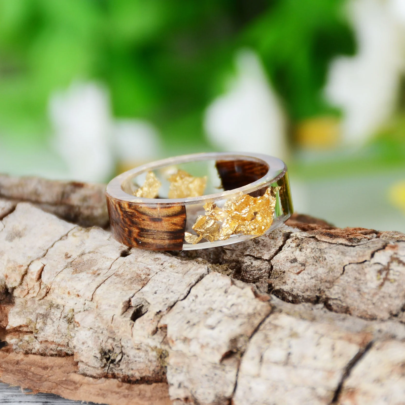 Bague en Bois Femme - Yellow Natural – Image 6