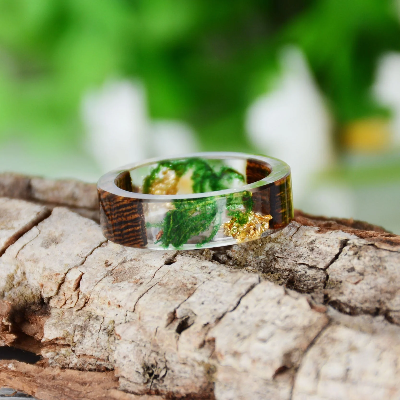 Bague en Bois Femme - Green Natural – Image 4