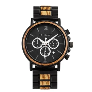 Montre en Bois homme - Fusion Black