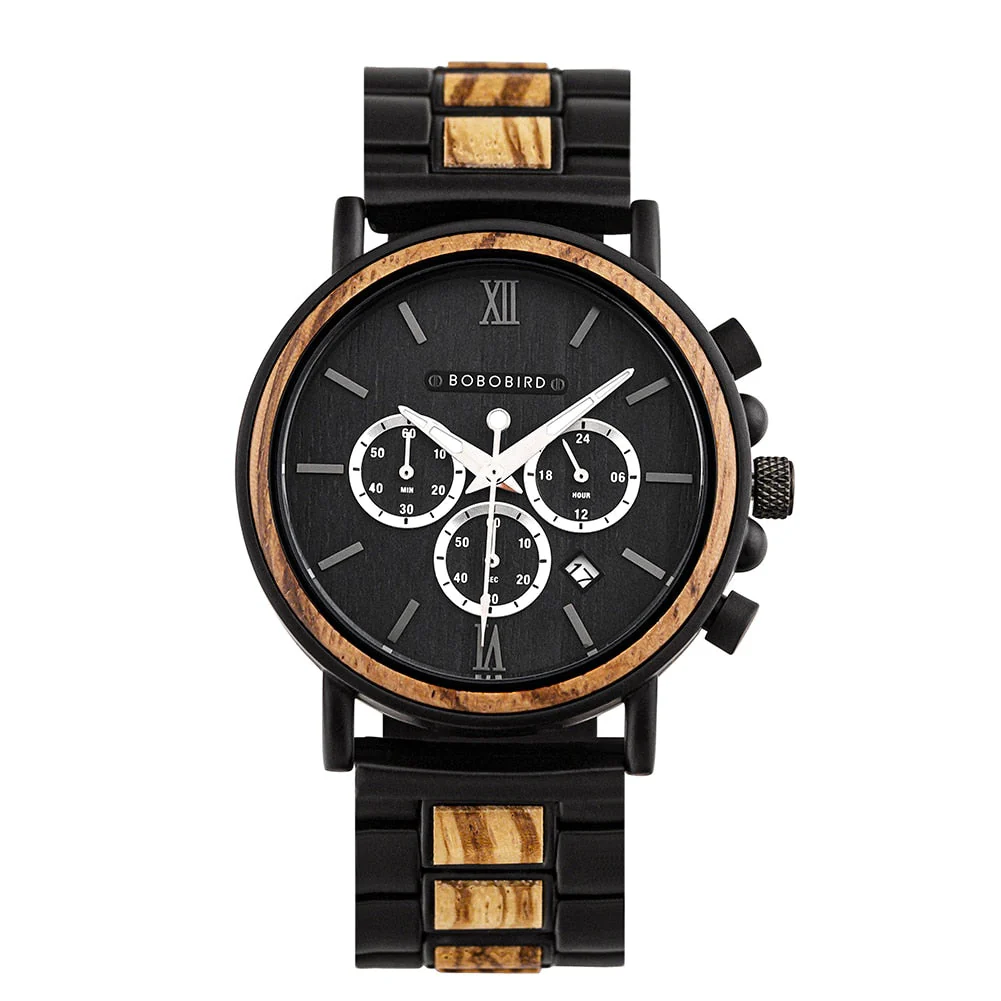 Montre en Bois homme - Fusion Black – Image 2