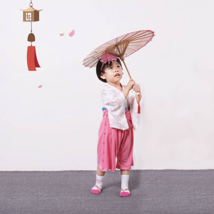 Kimono à manches longues coloré imprimé fleurs pour bébé – Image 3